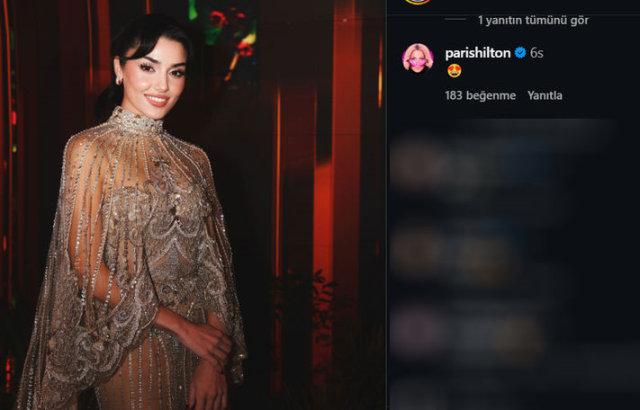 Hande Er&ccedil;el'in pozlarına Paris Hilton dahi kayıtsız kalamadı